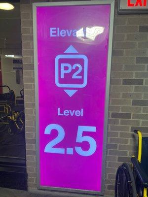 Parking sign on the 2.5 th floor!