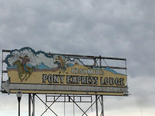 Iconic Pony Express Sign