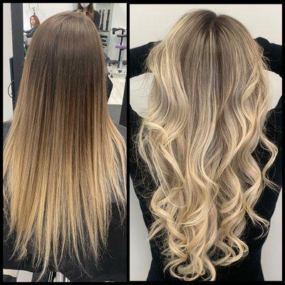 Before&after balayage