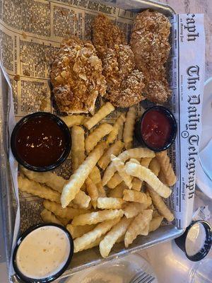 Hand breaded chicken fingers