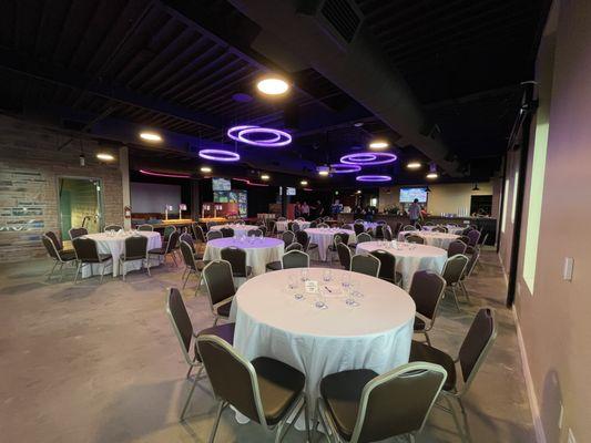 Banquet style seating available for private events!