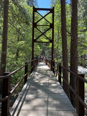 Cross this bridge to get to the entrance of the loop