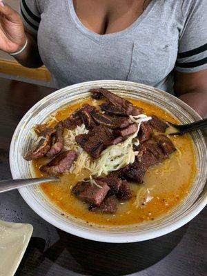 Shio Ramen... My sister put a twist on it and added short ribs to hers!!