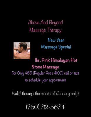 Pink Himalayan Hot Stone Massage