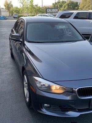 Bumper repair on the BMW