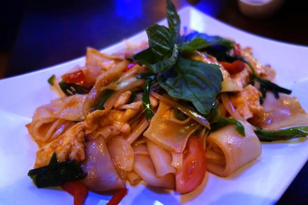 Drunken noodles for the drunken guy eating them.