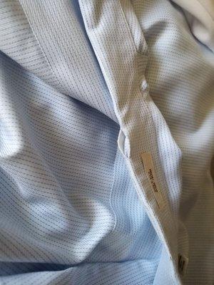 Shirt with burnt seam