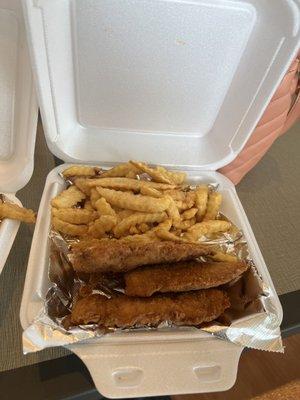 3 piece chicken tender and fries