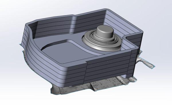 Box designed in CAD.