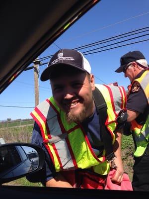 Filling the boot 2014 with an old firefighter brother.