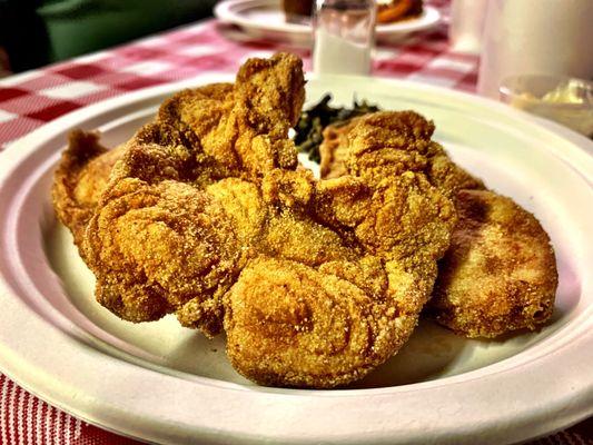 Fried Catfish Steaks, very good.