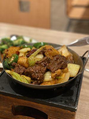 Beef chili dry pot