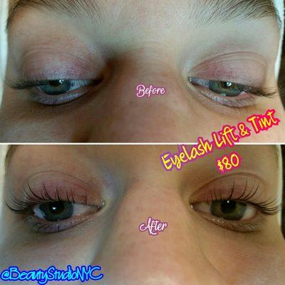 Natural Eyelash Lift & Tint! Results last 6-8 weeks!