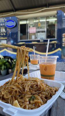 Pad Thai and Thai Ice Tea.