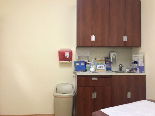 Inside an exam room