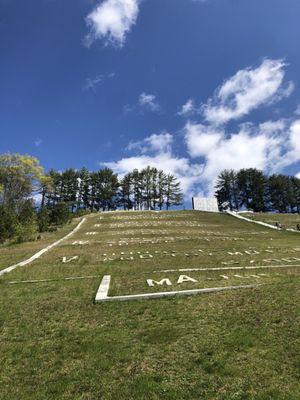 Another view of hill with 10 commandments