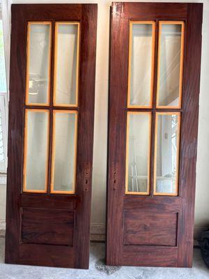 Refinished mahogany doors