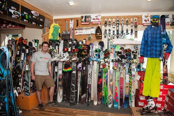 100's of new and used skis and snowboards available for any budget in Downtown Flagstaff on the Way to the Arizona Snowbowl