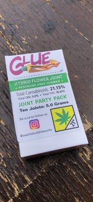 Glue Joint Party Pack - 10 0.5g pre rolls for $30