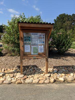 Public notices at Town Creek Park, Waxhaw