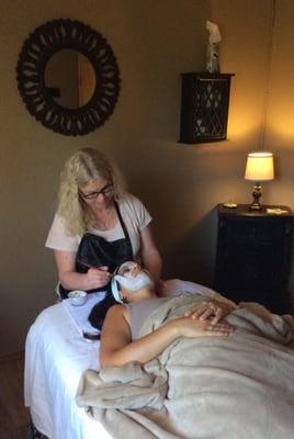 Sarah enjoyed a relaxing facial at Skin Logic in Sunriver