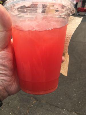 Make sure to pick up watermelon juice. Yum!!