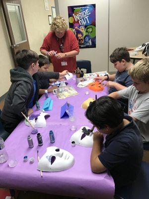 Kids creating masks as part of our CHANGES program