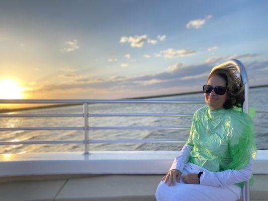 Daufuskie & Page Islands boat tour at sunset.