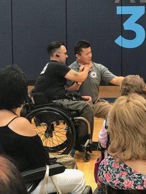 Instructor Jui Chiu also teaches those with limited mobility.