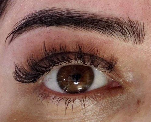 After microblading.  Very natural and subtle look.