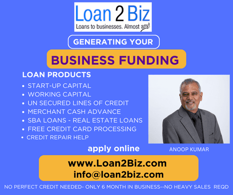 Get your Business funded with www.Loan2Biz.com