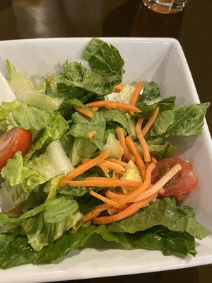 Side salad comes with the lunch specials