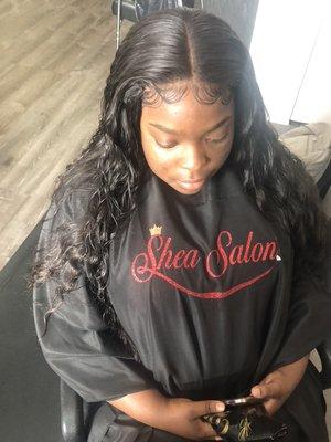 Lace front closure full sew in