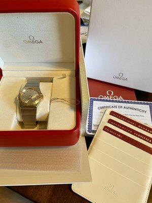 Brand New Omega Constellation watch complete with papers and box