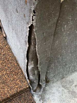 Perishing - Cracked lead flashings to look out for.