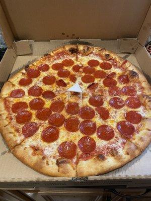 Large Pizza with cheese and pepperoni