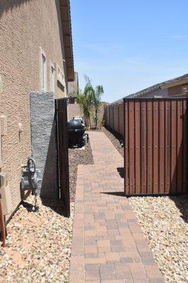 Pavers from driveway to backyard