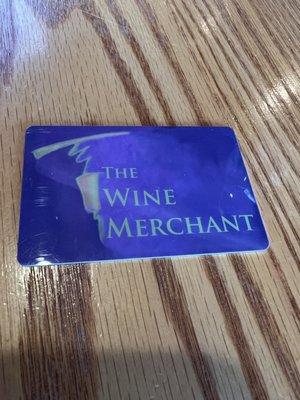 Wine card that you load