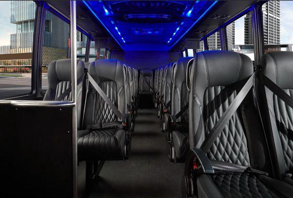 28-passenger luxury mini coach - Full-size picture from Inside