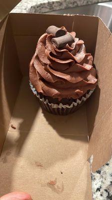 Triple chocolate cupcake