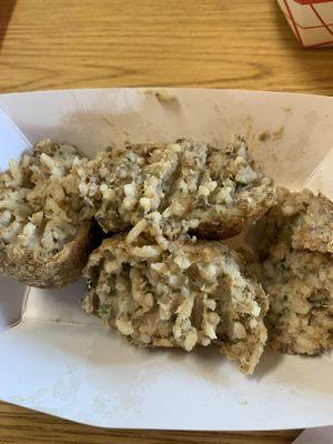 Inside of the boudin balls. Nice blend.