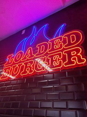 Iconic Loaded Burger Sign