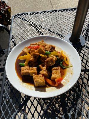 Fried tofu with kapow