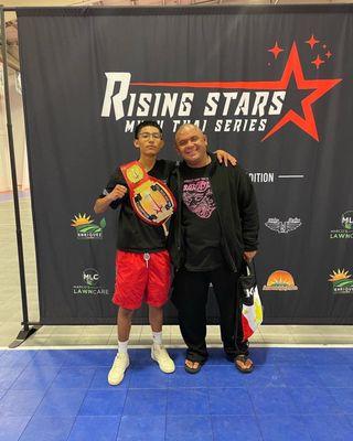 Marcos winning gold at the first Rising Stars event.