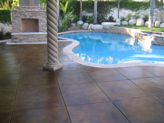 Pool Deck dye/acrylic stain and sealer