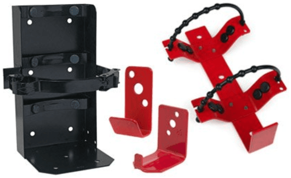 Fire extinguishers brackets and hooks