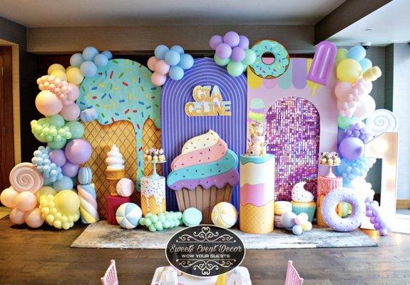 Sweets Candyland Theme Decor Setup