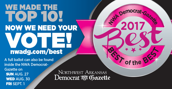 We are in the top 10 for the Best of The Best.. Help Us Win!!