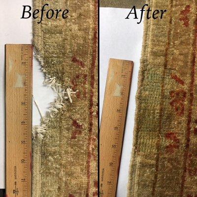 Rug Repair before and after!