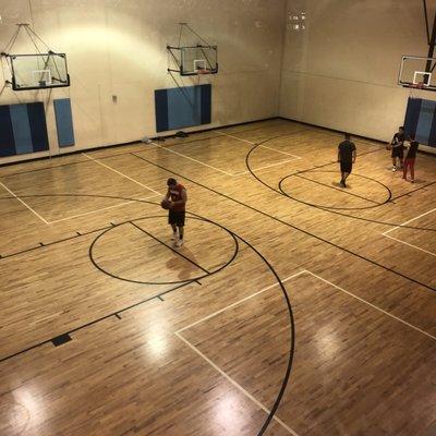 Indoor basketball courts.